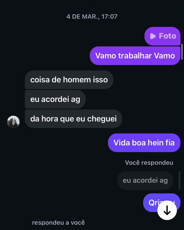 Print da nossa primeira conversa, em 4 de março
